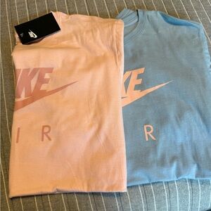 Nike BUNDLE of 2 - Air Atmosphere Tee in Soft Pink (NWT) and Blue (like new)